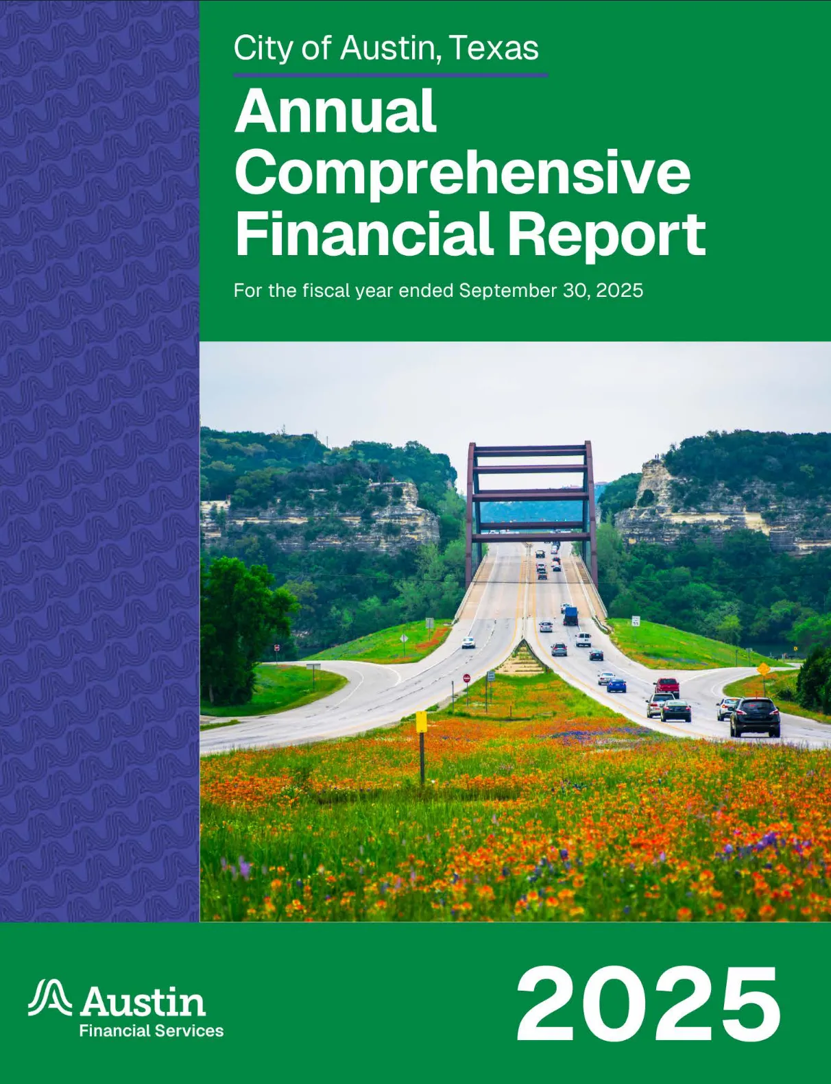 The cover of the 2025 City of Austin Annual Comprehensive Financial Report